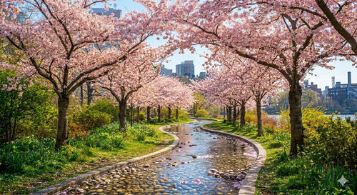 Cherry blossom avenue art download