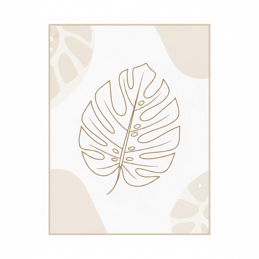 Monstera leaf print art download